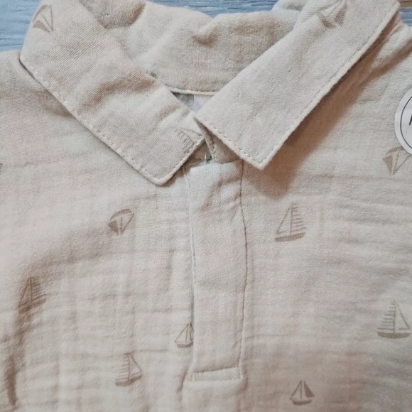 Modern Moments by Gerber Baby Boy Short Set 100% Cotton Outfit Sz 0-3 Months - Picture 3 of 7